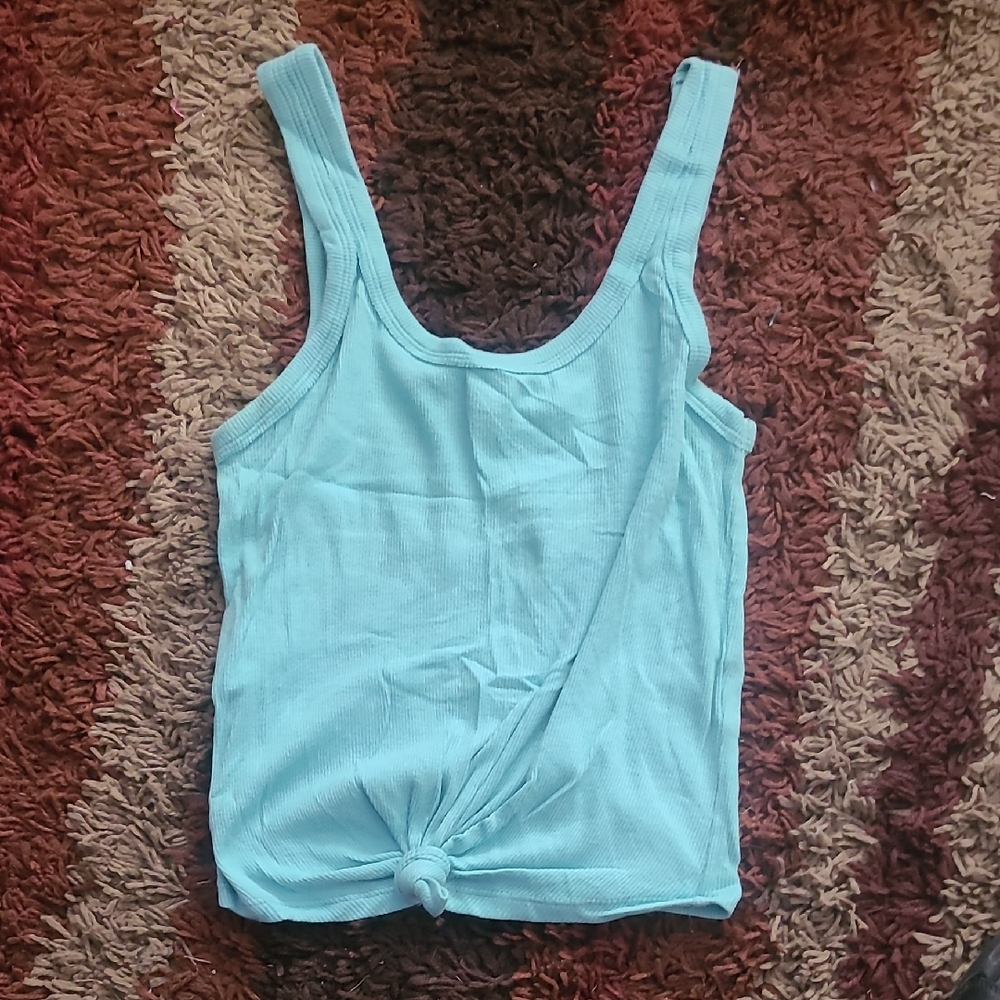 Hollister Light Blue Knotted Tank Top